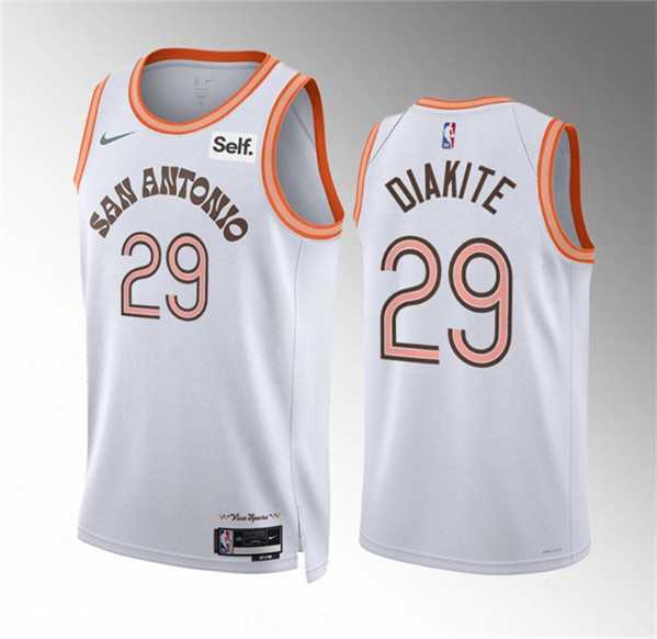 Men's San Antonio Spurs #29 Mamadi Diakite White 2023-24 City EditionStitched Basketball Jersey Dzhi,We sell and wholesale Men's San Antonio Spurs #29 Mamadi Diakite White 2023-24 City EditionStitched Basketball Jersey Dzhi on line form chian!
